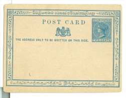 CEYLON *  POSTCARD ONGEBRUIKT 2 CENTS  (7881a) - Ceylan (...-1947)