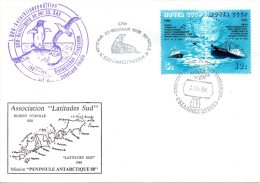 URSS. N°5345-6 Sur Enveloppe Polaire De 1988. Expédition De La RDA En Antarctique/Bateau/Hélicoptère/Morse/Phoque. - Spedizioni Antartiche