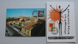 Griechenland 1529/30 Maximumkarte MK/MC, ET, 10. Jahrestag Des Aufstandes Der Studenten - Maximum Cards & Covers