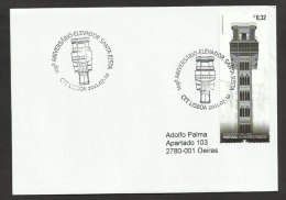 Portugal Ascenseur Santa Justa Eiffel Cachet Commemoratif 2011 Elevator Event Postmark - Postal Logo & Postmarks