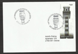 Portugal Ascenseur Santa Justa Eiffel Cachet Commemoratif 2011 Elevator Event Postmark - Flammes & Oblitérations