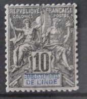 P 282 ++ FRANCE DE L'INDE INDIEN 1892  HINGED * - Andere & Zonder Classificatie