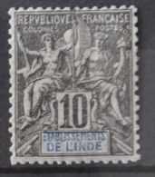 P 282 ++ FRANCE DE L'INDE INDIEN 1892  HINGED * - Other & Unclassified