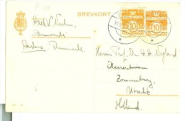 DENEMARKEN * HANDGESCHREVEN BRIEFKAART * GELOPEN In 1913 Van AARHUIS Naar UTRECHT (7887) - Storia Postale