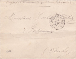 1882 - ENVELOPPE Du CORPS EXPEDITIONNAIRE De TUNISIE (RARE) - Armeestempel (vor 1900)