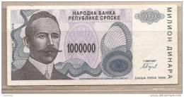 Rep. Serba Di Bosnia - Banconota Circolata Da 1.000.000 Dinari - 1993 - Bosnien-Herzegowina