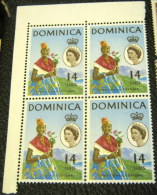 Dominica 1963 Traditional Costume 14c X4 - Mint - Dominica (...-1978)