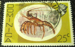 Dominica 1975 Crawfish 25c - Used - Dominica (...-1978)