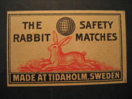 Tidalhom Rabbit Rabbits Farm Agriculture Food Sweden Poster Stamp Label Vignette Viñeta Cinderella - Rabbits