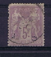 France: 1876 Yv 95 , Used Perforated C.L. - 1876-1898 Sage (Tipo II)