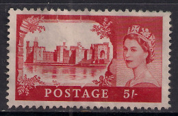 GB 1959 - 68 QE2 5/-d H/V Red Castle Unused  Wmk 179. ( M591 ) - Unused Stamps