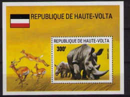 UPPER VOLTA 1973 Rhinoceros MNH - Rhinozerosse