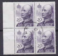 Norway 1994 Mi. 1132 A X    20.00 Kr König King Harald V. Perf. 13 1/4 X 13, 4-Block M. Rand Margin !! - Blokken & Velletjes