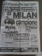 GAZZETTA DELLO SPORT MILAN   SCUDETTO N°11 1987/88 - Sports