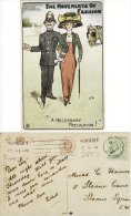 Suffragette Postcard The Movements Of Fashion Policeman Cartoon 1912 A&G Taylor Replica - Police - Gendarmerie