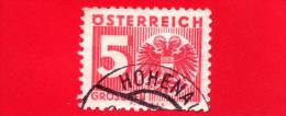 AUSTRIA - USATO - 1935 - Sopratassa - Postage Due - 5 - Taxe