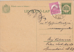 COAT OF ARMS, HUNGARIAN ROYAL CROWN, PC STATIONERY, ENTIER POSTAL, 1929, HUNGARY - Postal Stationery