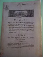 PRECIS DE JUGEMENT EN DATE DU 15 OCTOBRE 1806 CONCERNANT 2 COMMUNES DES HAUTES ALPES.    9090/18.08.2013. - Alpes - Pays-de-Savoie