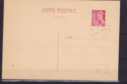 FRANCE ENTIER POSTAL CARTE POSTALE 70C VIOLET TYPE MERCURE TRES BEAU - Overprinter Postcards (before 1995)