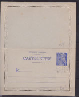 FRANCE ENTIER POSTAL CARTE LETTRE TYPE MERCURE  NEUF TRES BEAU - Letter Cards