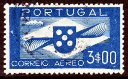 !										■■■■■ds■■ Portugal Air Post 1936-41 AF#04ø Aviation 3$00 VFU (x2167) - Usati