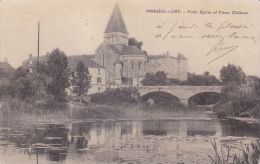 Cp , 85 , MAREUIL-sur-LAY , Pont , Église Et Vieux Château - Mareuil Sur Lay Dissais