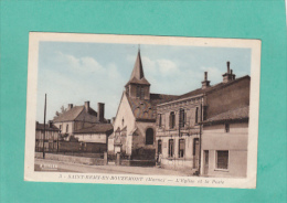 CPA - 51 - SAINT REMY EN BOUZEMONT - 3. L'église Et La Poste - Cliche Dirler - Saint Remy En Bouzemont