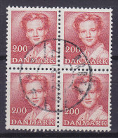 Denmark 1982 Mi. 754      2.00 Kr Queen Königin Margrethe II. 4-Block !! - Blocks & Kleinbögen