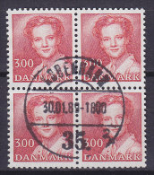 Denmark 1988 Mi. 906      3.00 Kr Queen Königin Margrethe II. 4-Block !! - Blocks & Kleinbögen