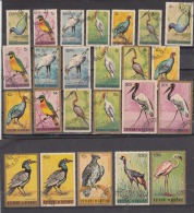 BURUNDI, 1965, Birds, Full Set, 24 V, USED - Used Stamps