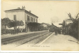 Carte Postale Ancienne Vidauban - La Gare - Chemin De Fer - Vidauban