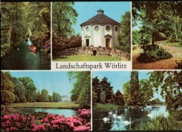 AK Wörlitz, Wörlitzer Park, Beschrieben, 1977 - Wörlitz