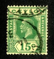 350 X)  Ceylon -1921  SG# 349a  (o) Sc 236   Cat. £1.00 - Ceylon (...-1947)