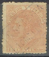 Sello 15 Cts Alfonso XII, Carteri Tipo I TOMELLOSO (Ciudad Real), Num 210 º - Oblitérés