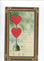 VALENTINE BELLE CARTE ARGENT GAUFREE COEUR BRISE  POIDS - Valentine's Day