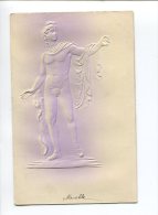 BELLE CARTE GAUFREE RELIEF HOMME NU FEUILLE VIGNE - Valentine's Day