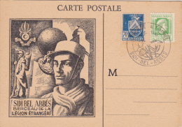 Sidi-Bel-Abbès 1945 - Journée Du Timbre - Légion étrangère - Cartoline Maximum