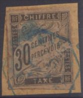 #46# COLONIES GENERALES TAXE N° 9 Oblitéré En Bleu CORR D´ARMEES St-Denis (Réunion - Portomarken