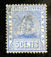 386 X)  Br. Guiana -1907  SG# 255  (o)  Sc175 Cat. £3.75 - British Guiana (...-1966)