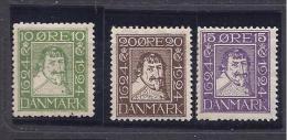 Denmark1924: Michel137&139mh* ,138mnh** - Ungebraucht