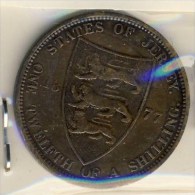 PIECE MONNAIE JERSEY # 1/12 SHILLING 1877 - Jersey