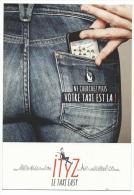 Publicité Taxi Ityz , Portable Poche De Jeans, Cpm Carte Com 2013, Photo Alexis Limousin - Taxis & Huurvoertuigen