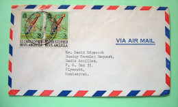 St. Christopher, Nevis & Anguilla 1971 Cover To Montserrat - Rapier Spade - St.Christopher, Nevis En Anguilla (...-1980)