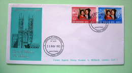 St. Christopher, Nevis & Anguilla 1972 FDC Cover To London - Royal Silver Wedding - St.Cristopher-Nevis & Anguilla (...-1980)