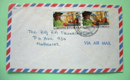 St. Christopher, Nevis & Anguilla 1975 Cover To Montserrat - Pirate L'Ollonois And A Carrack Pirate Ship - St.Cristopher-Nevis & Anguilla (...-1980)