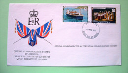 Anguilla 1977 FDC Cover - Silver Jubilee - Ship Boat - Coronation - Anguilla (1968-...)