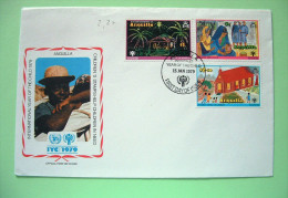 Anguilla 1979 FDC Cover - IYC Int. Year Of The Child With Christmas Stamps - Church - Virgin - Star On House - Anguilla (1968-...)