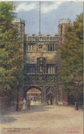 A R QUINTON 1563 - GATEWAY TRINITY COLLEGE CAMBRIDGE - People Left Of Gate - Quinton, AR