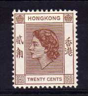 Hong Kong - 1954 - 20 Cents Definitive - MH - Ongebruikt