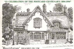 IOW - SHANKLIN - PENCIL COTTAGE - ART DRAWN By DON VINCENT - POSTCARD CENTENARY M87 - Other & Unclassified